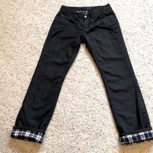 Prana flannel lined pants size 0/25